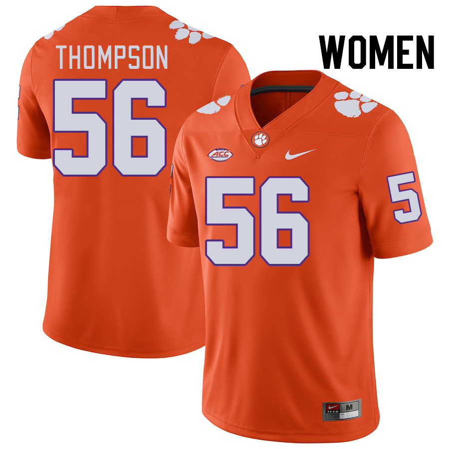 Women #56 Champ Thompson Clemson Tigers College Football Jerseys Stitched-Orange